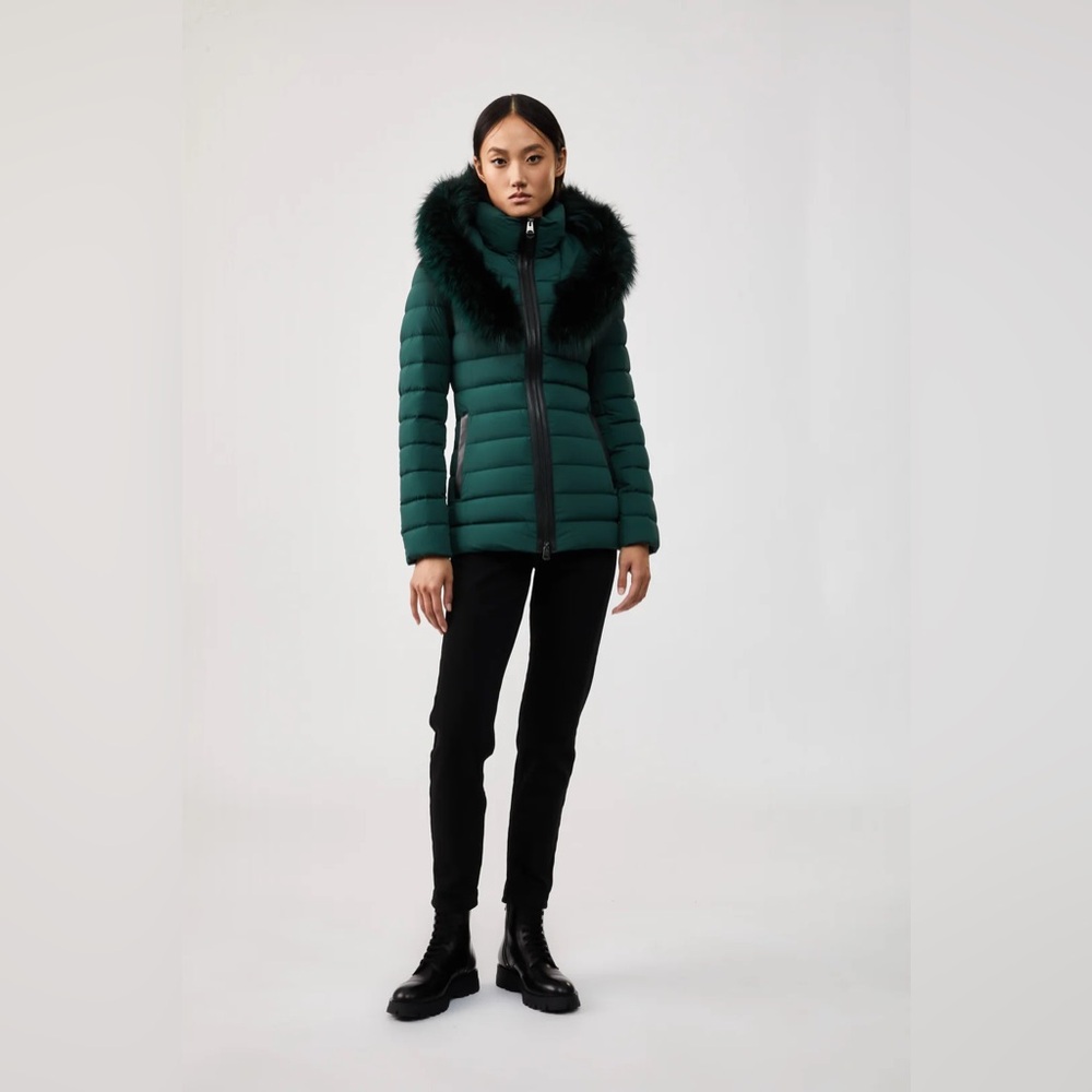 Mackage Kadalina down jacket with a signature fox fur collar